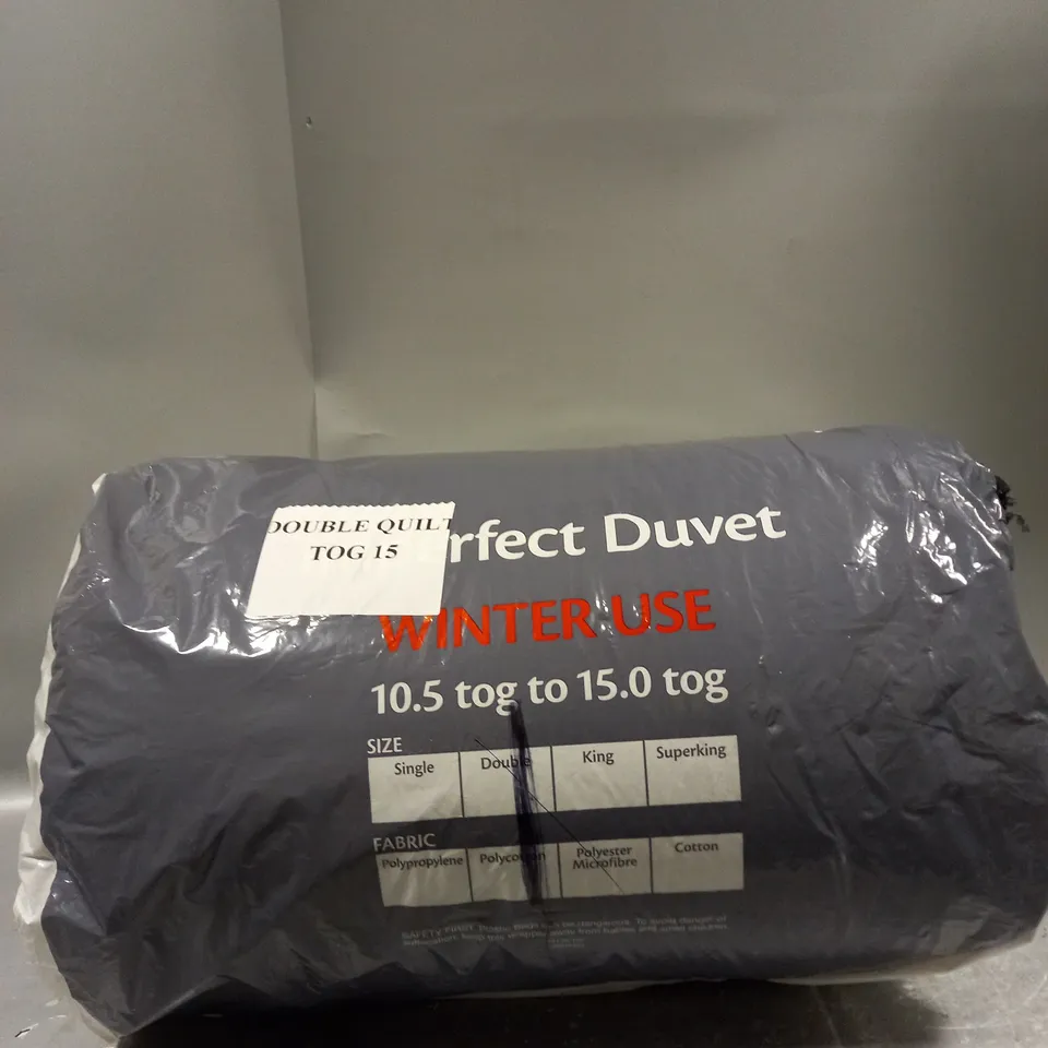 PERFECT DUVET WINTER USE 10.5 TOG TO 15 TOG DOUBLE QUILT 