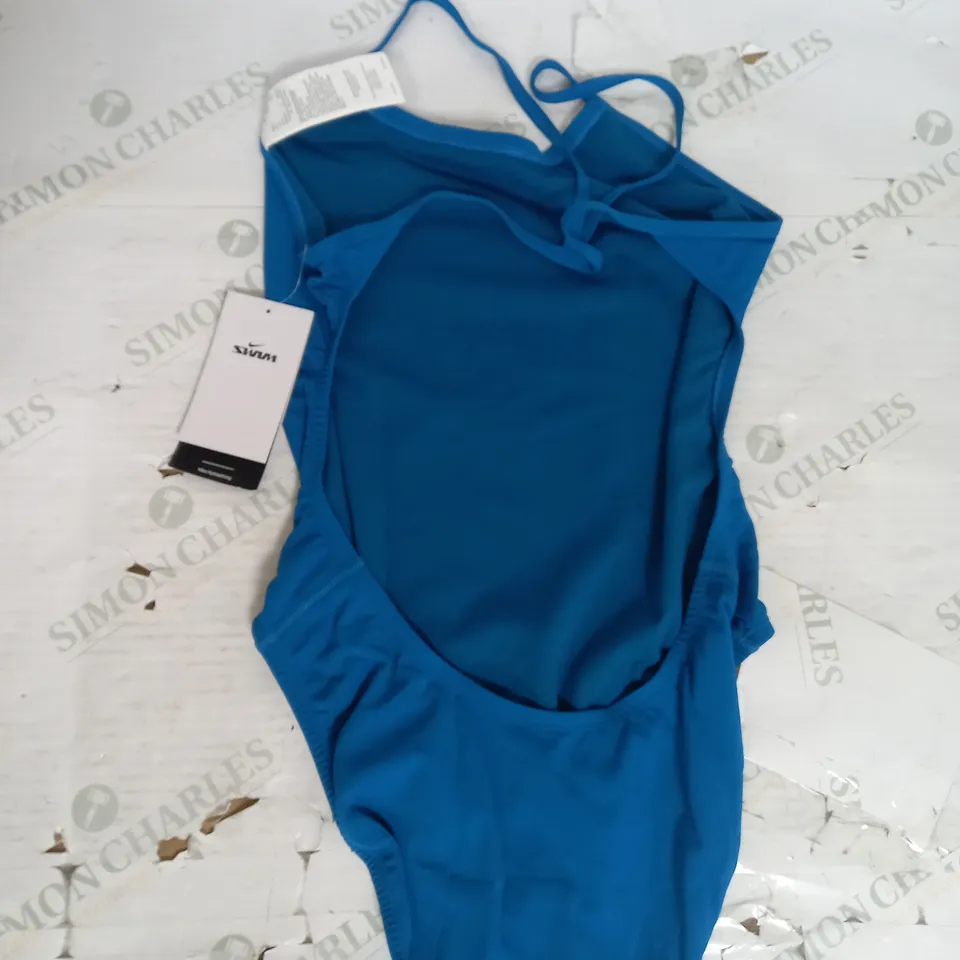 NIKE CUTOUT SWIMSUIT IN GREEN ABYSS SIZE 14