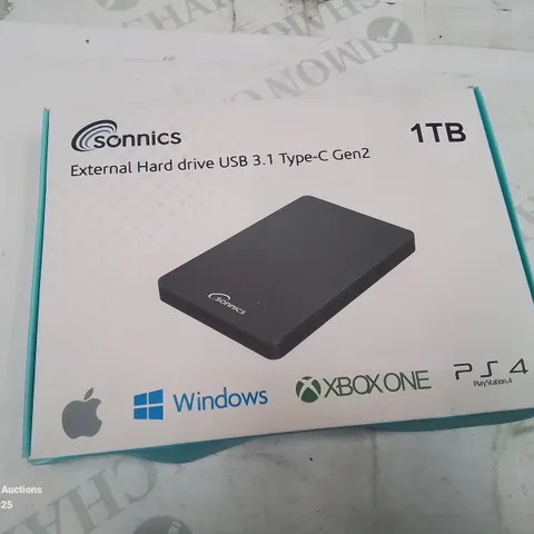 BOXED EXTERNAL HARD DRIVE USB 3.1 TYPE C GEN2 1TB