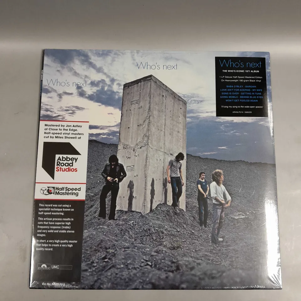 SEALED WHO'S NEXT 50TH ANNIVERSARY (HALF SPEED MASTER) VINYL 
