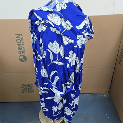 BONPRIX BLUE FLORAL DESIGN JUMPSUIT 
