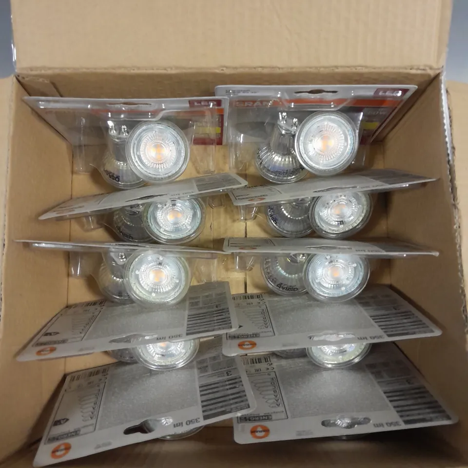 10 X SEALED (2 LIGHTS PER PACK) OSRAM GU10 LED STAR SPOTLIGHTS - WARM WHITE 