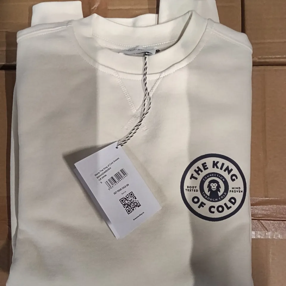 BOX OF BRASS MONKEY SWEATS - OFF WHITE SIZE SMALL APPROXIMATELY 10