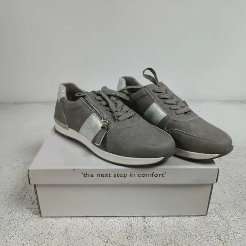DR KELLER MARTINA GREY STONE TRAINERS SIZE 7 BOXED