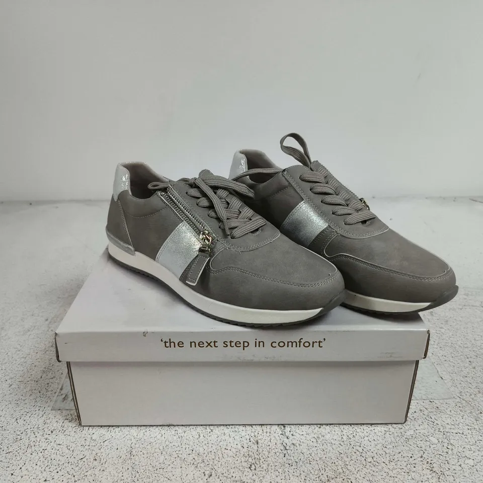 DR KELLER MARTINA GREY STONE TRAINERS SIZE 7 BOXED