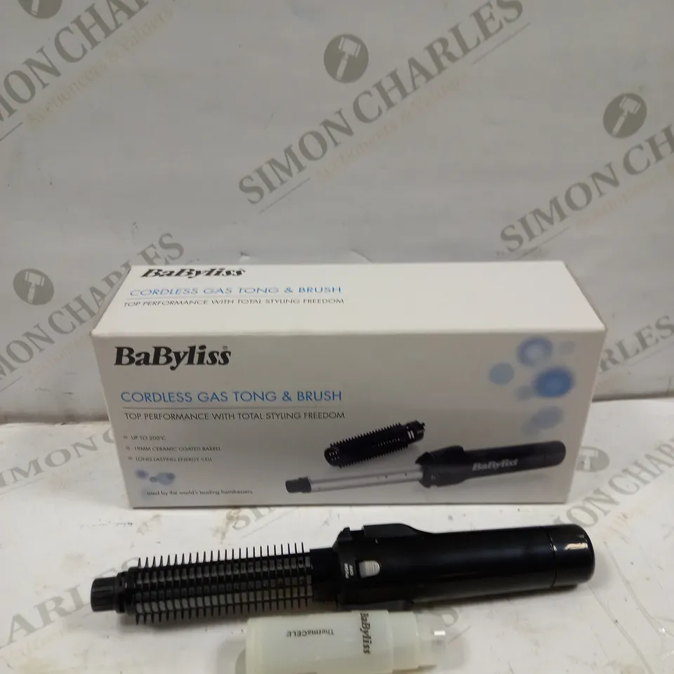 BABYLISS CORDLESS GAS TONG AND BRUSH