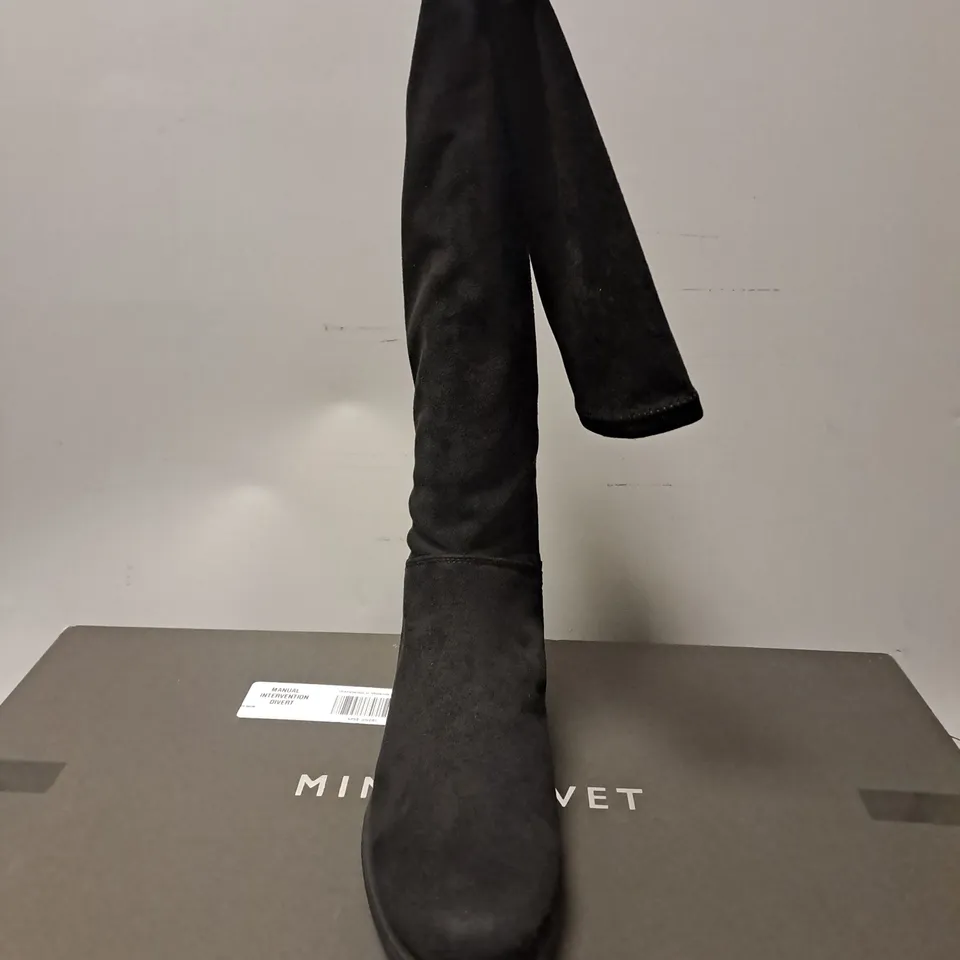 BOXED MINT VELVET FIN BLACK LONG BOOT -UK 5 