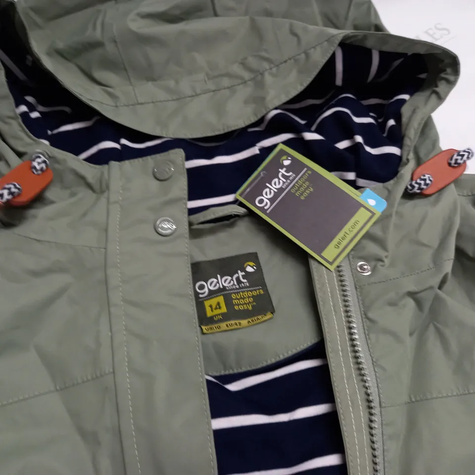 GELERT COASTAL JACKET IN KHAKI - UK 14