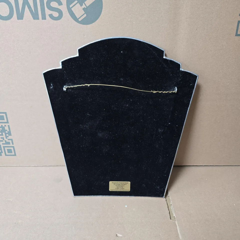 ROSALIND'S STAINED GLASS FIVE-PANEL FAN-SHAPED WALL MIRROR