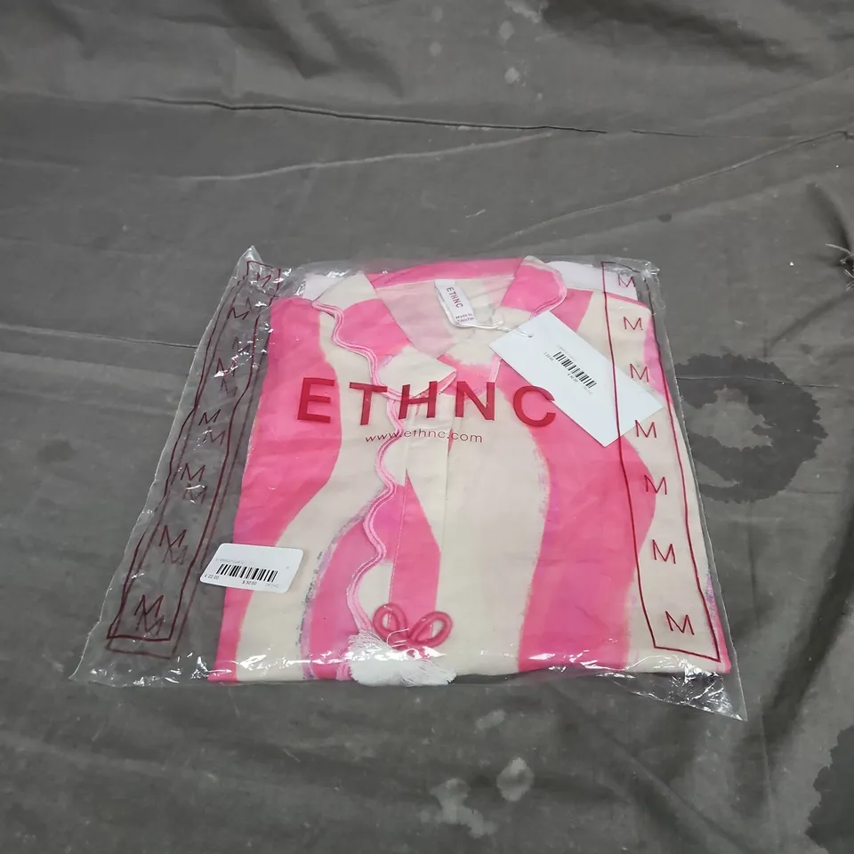 ETHNC EMBROIDERED SHIRT IN PINK SIZE M
