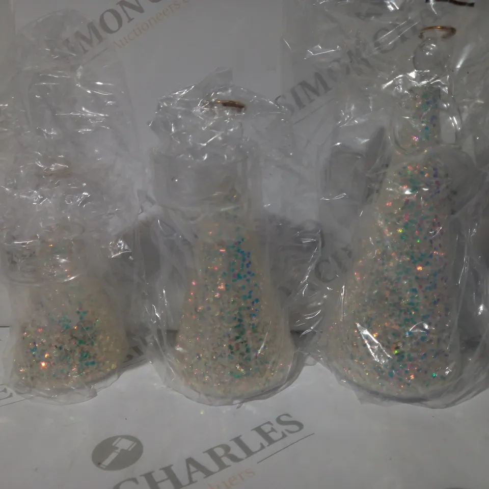 BOXED HOME REFLECTIONS SET OF 3 PRE-LIT GLASS ANGEL CANDLE HOLDERS