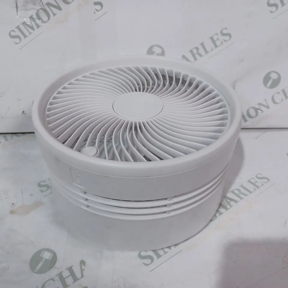 BELL & HOWELL OSCILLATING FOLDING RECHARGEABLE FAN, WHITE