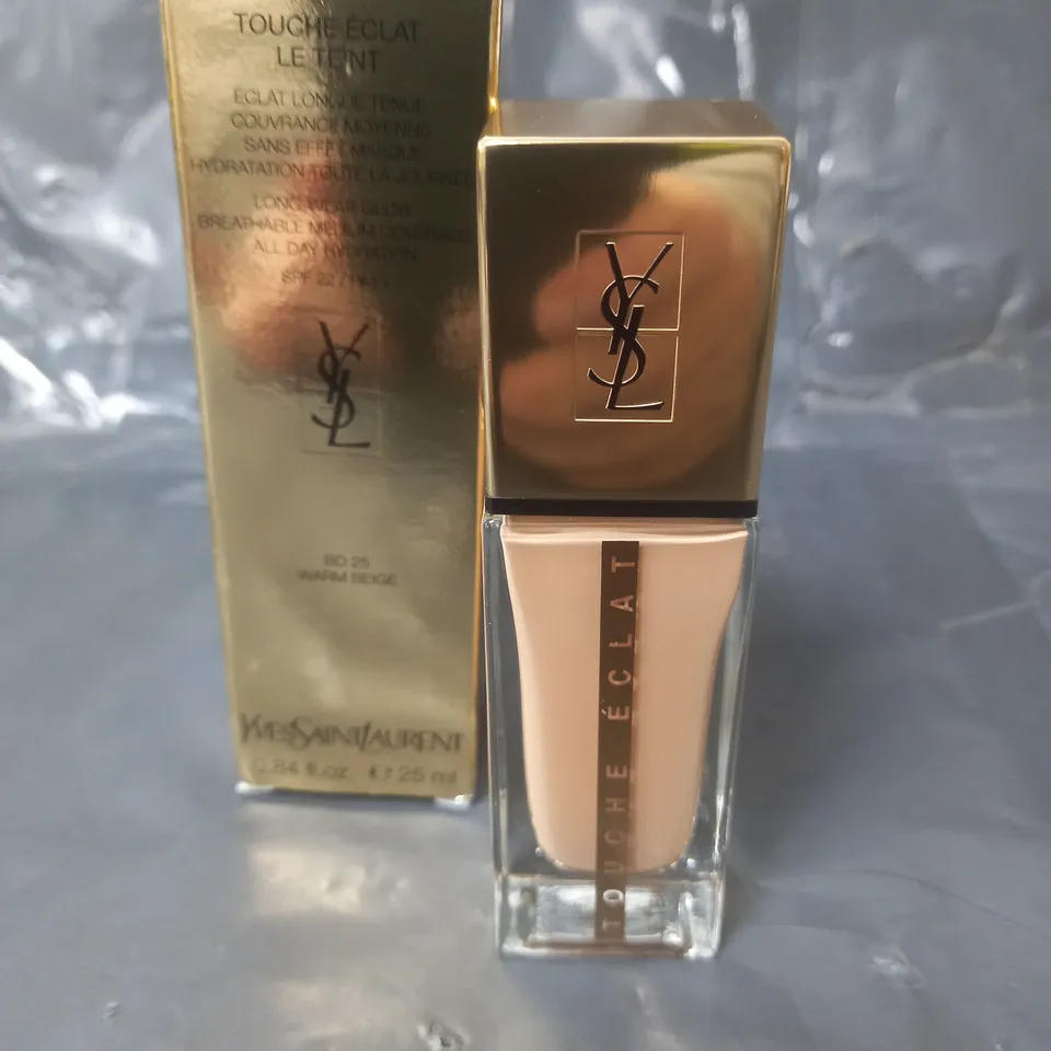 YVES SAINT LAURENT TOUCHE ÉCLAT LE TEINT LONGWEAR FOUNDATION SHADE WARM BEIGE BD 25 25ML
