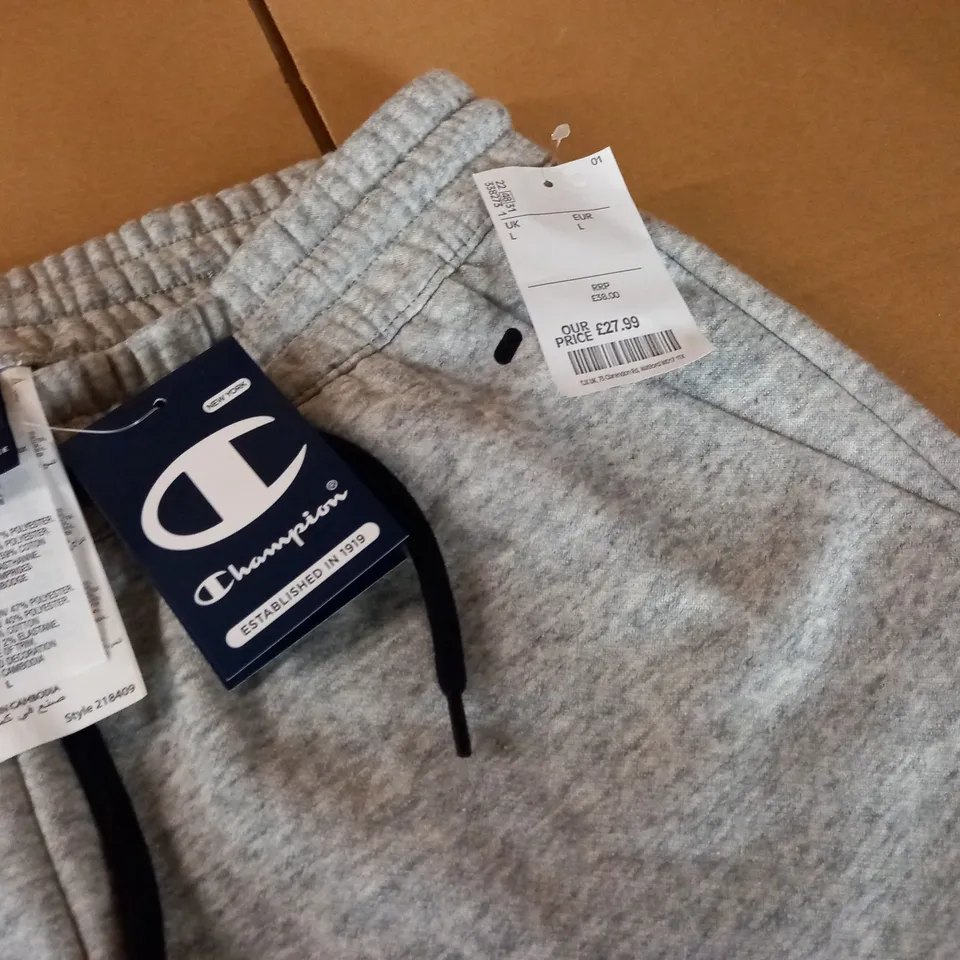 CHAMPION LIGHT GREY SWEAT PANTS - UK L