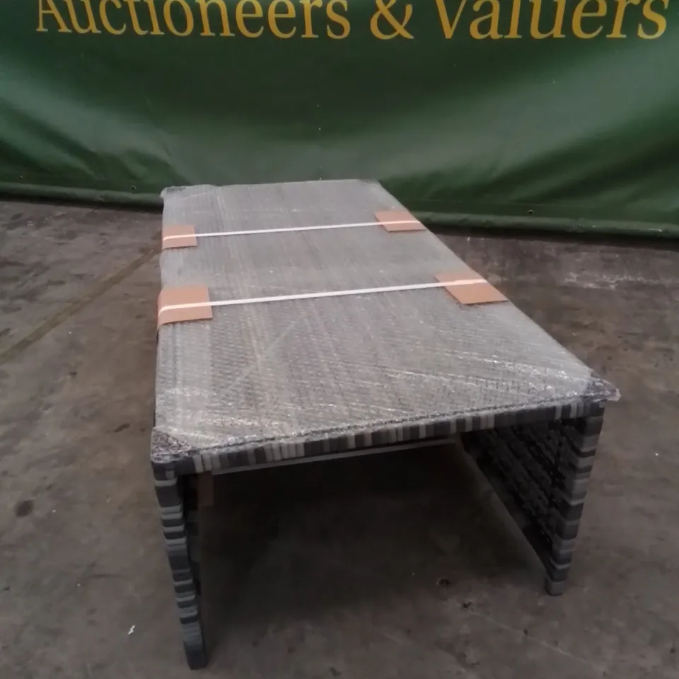 BOXED LINEA 7 PIECE RATTAN SET WITH PE COVER     
