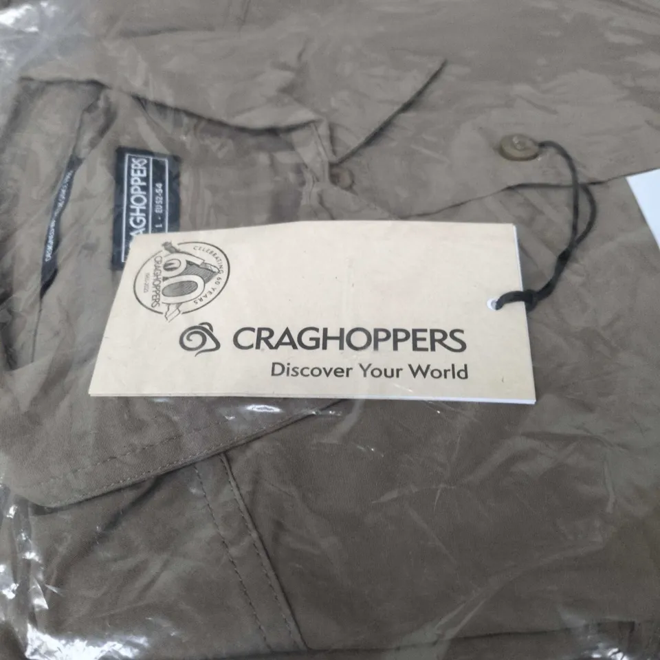 CRAGHOPPERS KIWI LS SHIRT PEBBLE – UK L (MEN'S LONG-SLEEVE SHIRT)