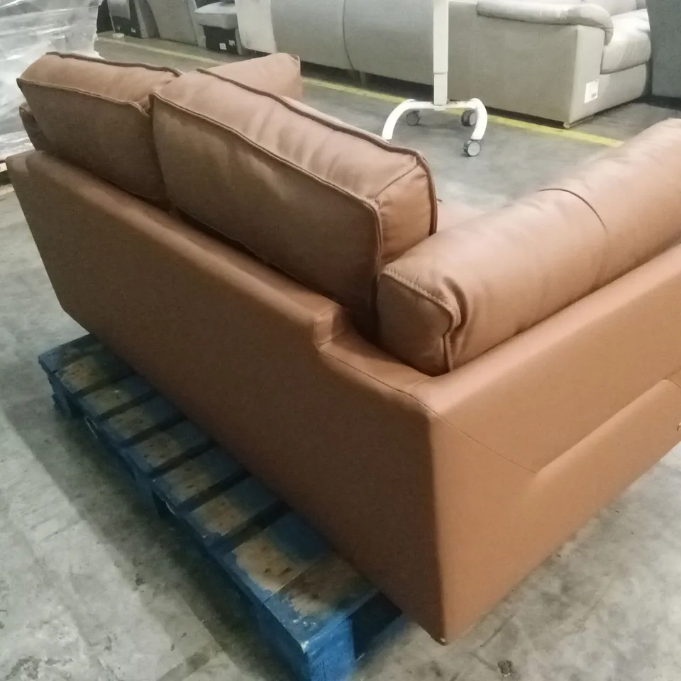 SASHA 2 SEATER LEATHER/FAUX LEATHER SOFA RRP £999