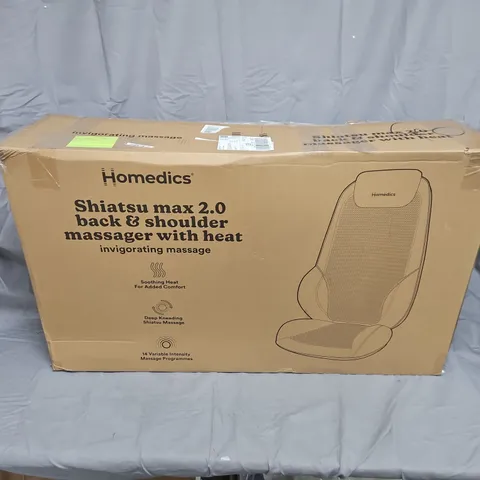 HOMEDICS SHIATSU MAX 2.0 BACK & SHOULDER MASSAGER WITH HEAT – BOXED