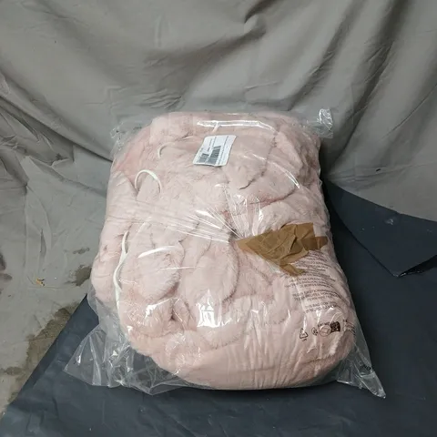 COZEE HOME LUXURY RUCHED FAUX FUR ABD VELVETSOFT HEATED THROW