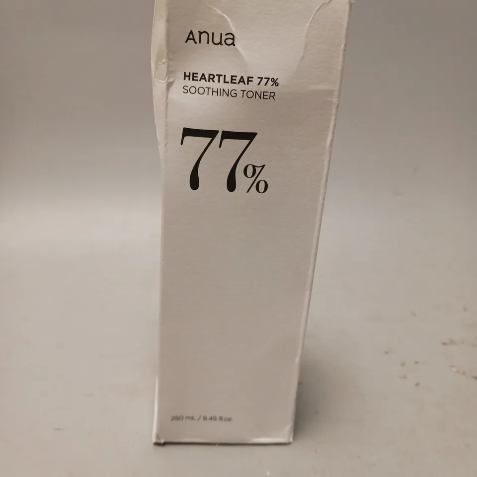 BOXED ANUA HEARTLEAF 77% SOOTHING TONER 250ML