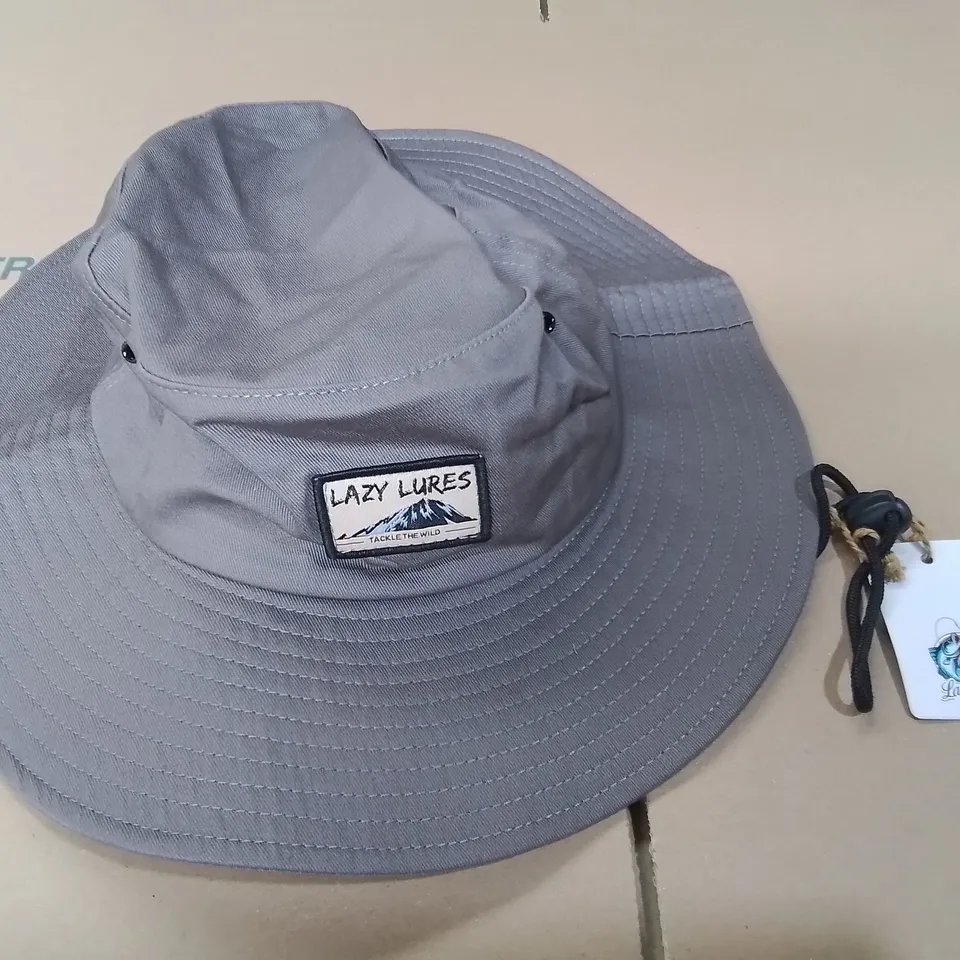 LAZY LURES BUCKET HAT IN TAUPE
