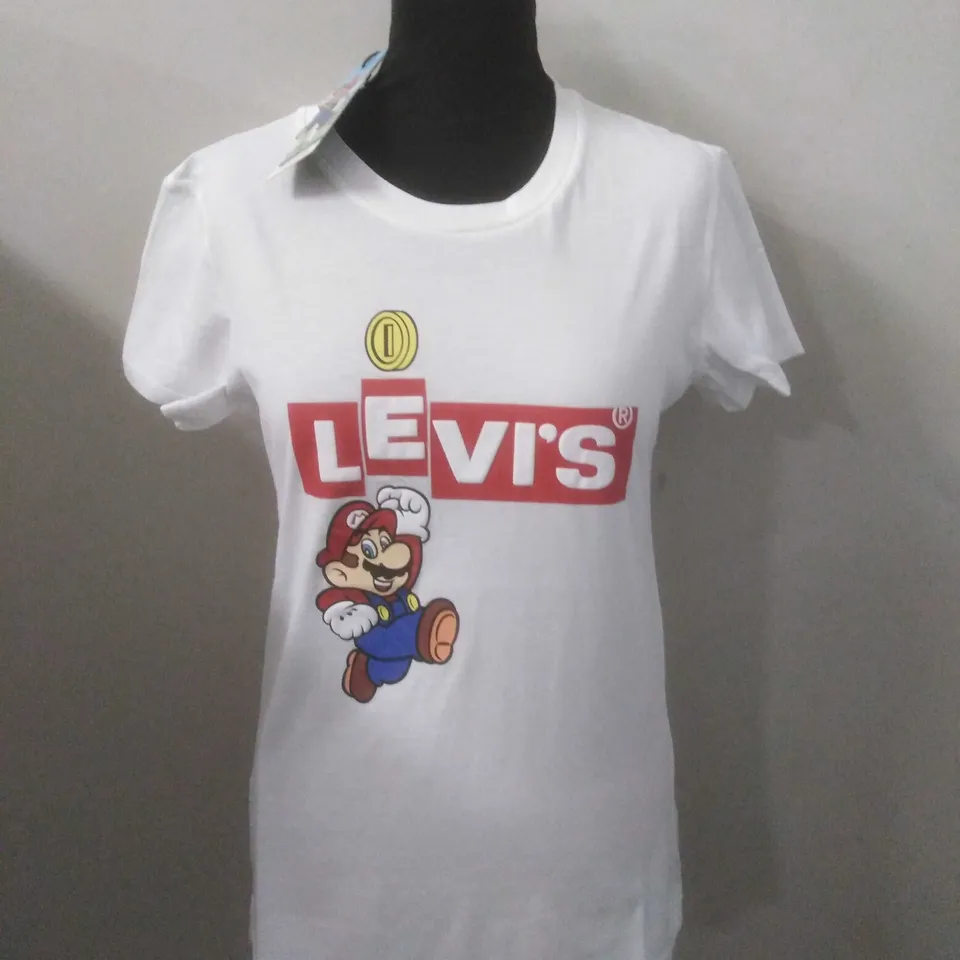 BRAND NEW LEVI'S SUPER MARIO WHITE T SHIIRT SIZE XS
