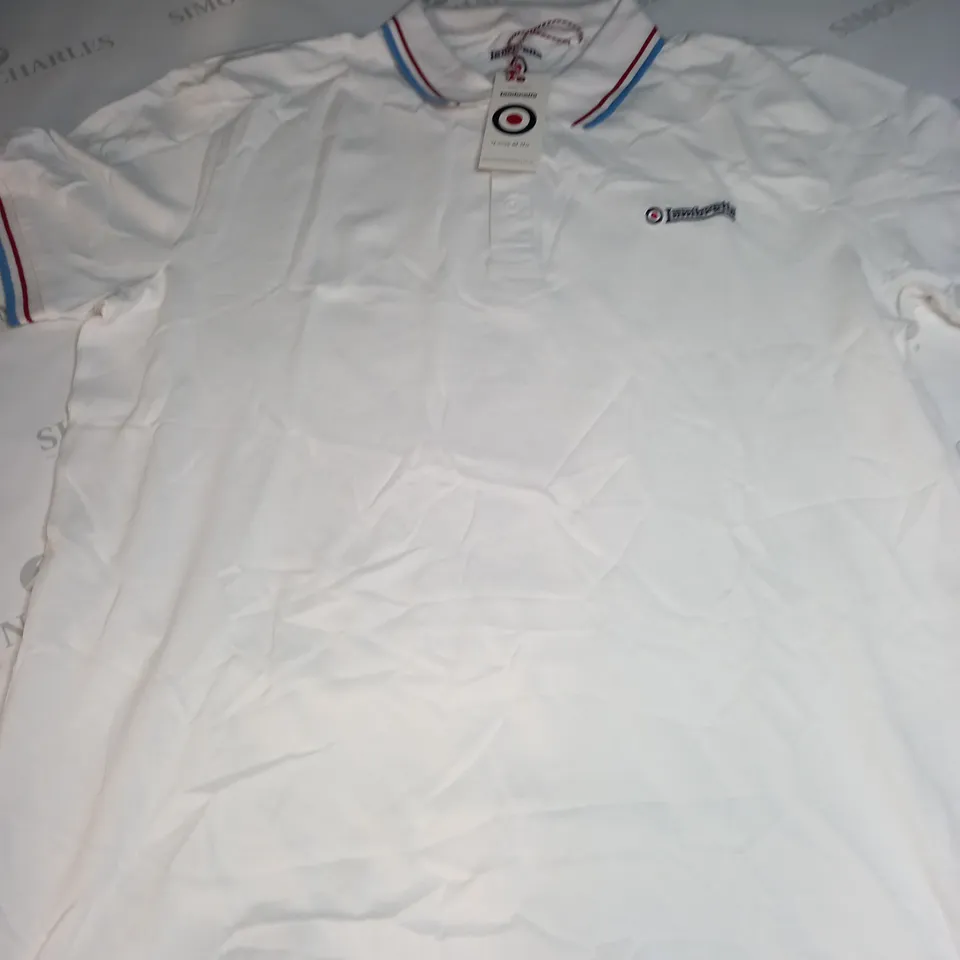 LAMBRETTA MENS TWIN TIPPED POLO SHIRT SIZE 3XL