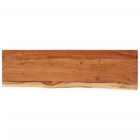 BOXED ALPEN HOME WALL SHELF WITH TREE EDGE SOLID ACACIA WOOD 100cm (1 BOX)