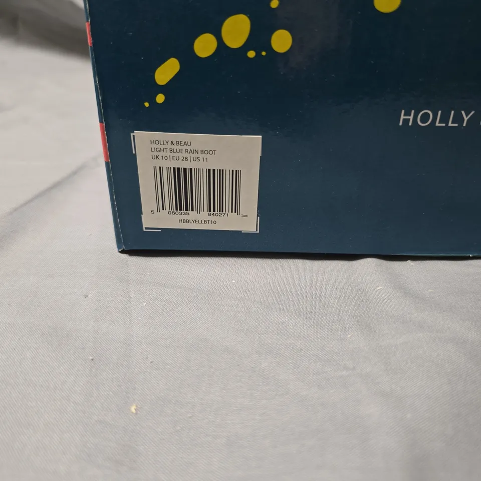 Holly & Beau Light Blue Rain Boots, Child's UK 10 (EU 28 / US 11)