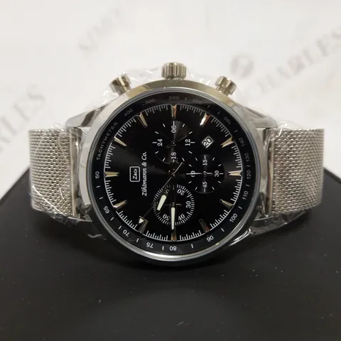 ZIHLMANN & CO CHRONOGRAPH STYLE MESH STRAP WATCH