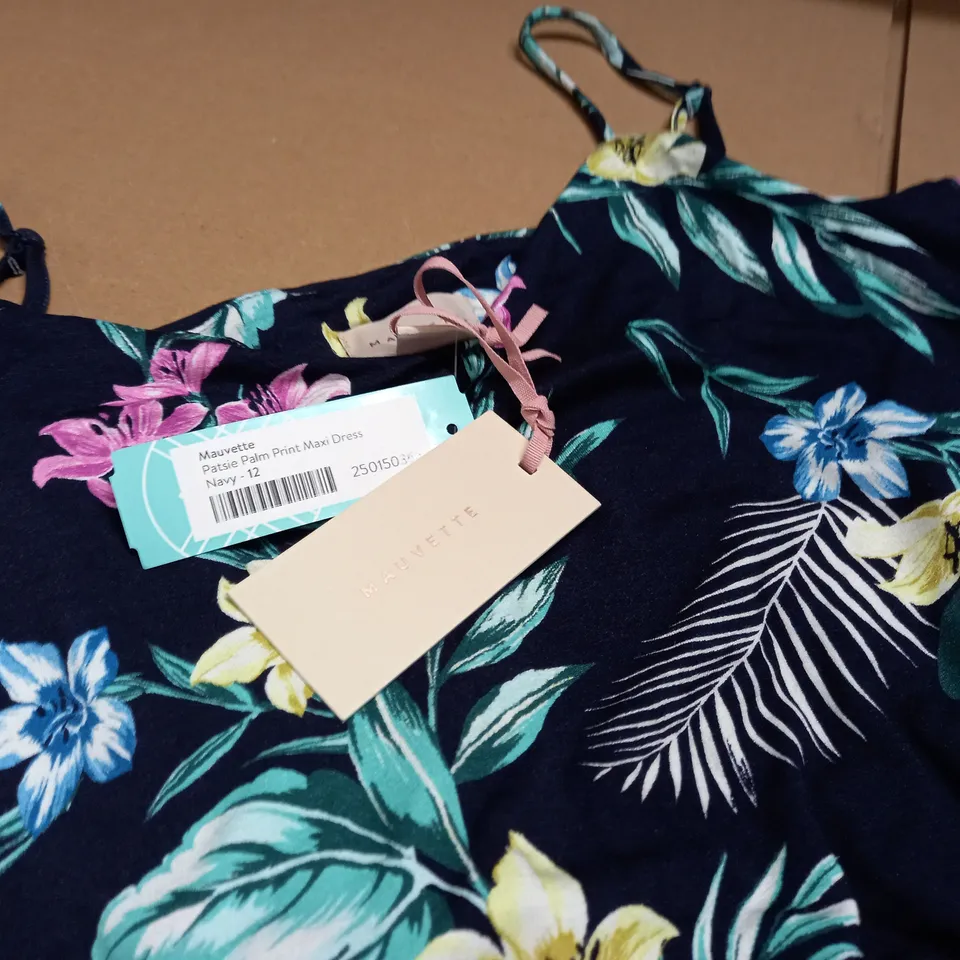 MAUVETTE PATSIE PALM PRINT MAXI DRESS - 12