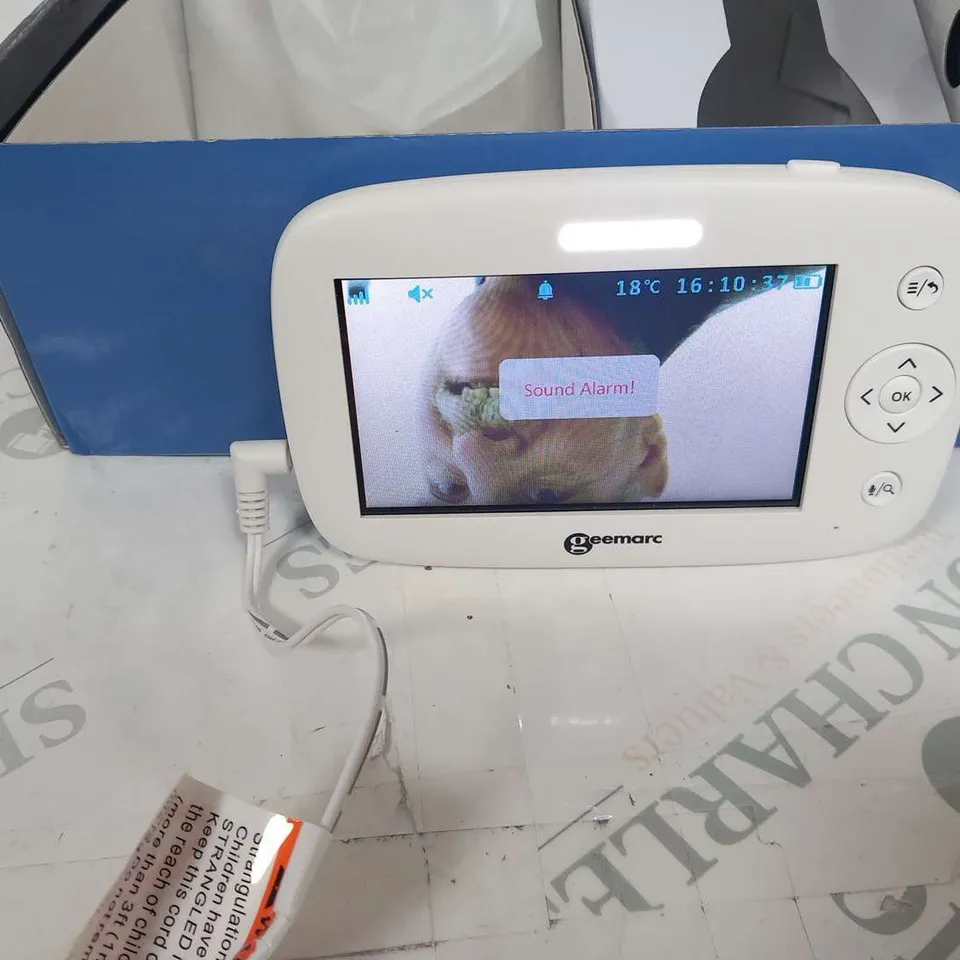 BOXED GEEMARC AMPLICALL SENTINEL 1 VIDEO BABY MONITOR WITH SHAKER FLASH AND LOUD ALARAM