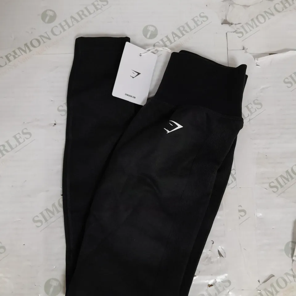 GYMSHARK LIFT CONTOUR SEAMLESS LEGGINGS IN BLACK SIZE XS
