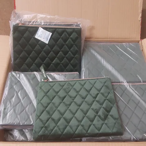 BOX CONTAINING APPROXIMATELY 100x BIRCHBOX VELVET BAGS