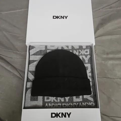 BOXED DKNY HAT & SCARF DUO
