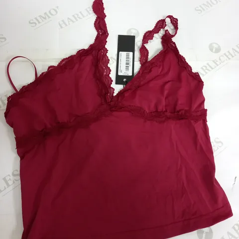 MOTEL CAROLINA TOP IN DARK HERRY - SMALL