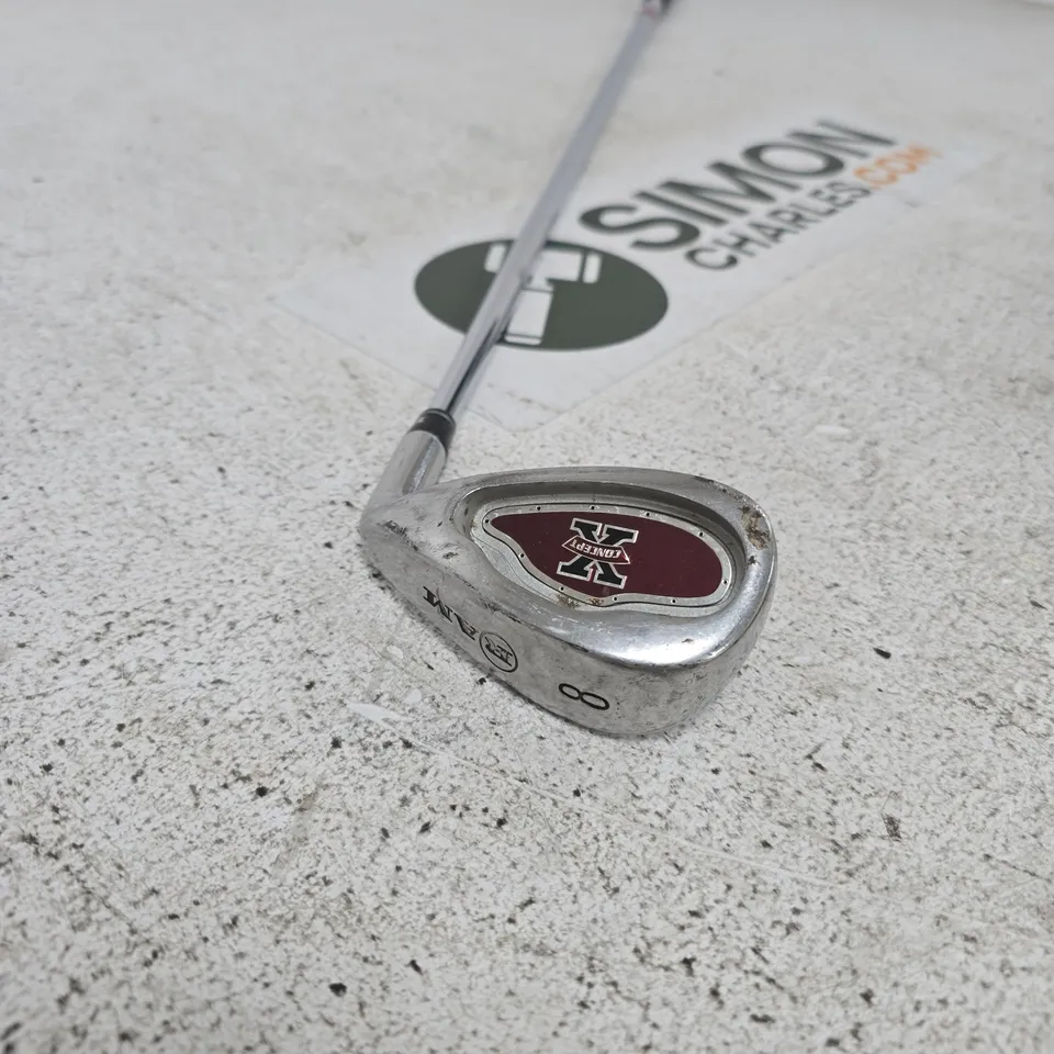 X CONCEPT GOLF IRON 8-IRON WITH SILVER HEAD AND GREY SHAFT