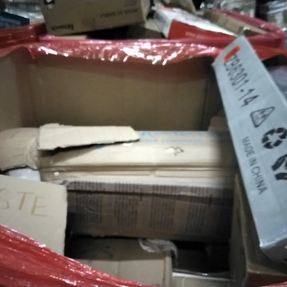 PALLET OF ASSORTED PRODUCTS AND HOUSEHOLD GOODS TO INCLUDE;24 INCH DOG CAGE,BABY PRAM,BOOSTED SEAT