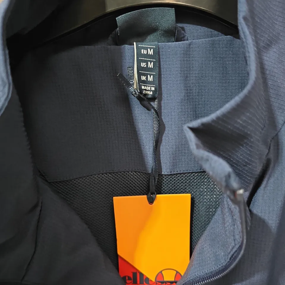 ELLESSE TRACK JACKET – NAVY & WHITE, UK M (MEN'S)