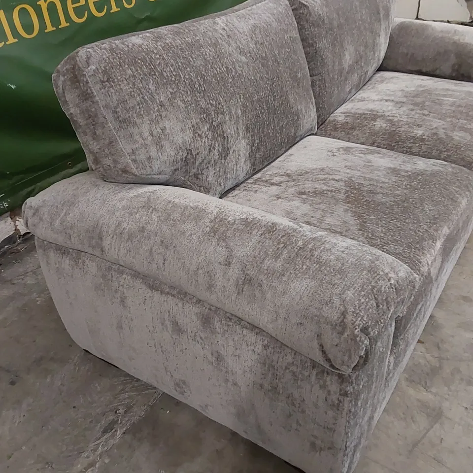 QUALITY DESIGNER 3 SEATER FABRIC UPHOLSTERED SOFA