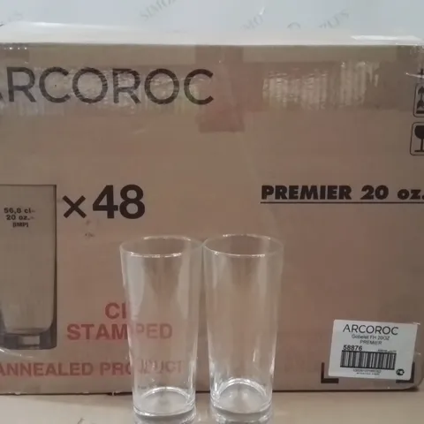BOXED ARCOROC PREMIUM 20OZ HI BALL GLASSES APPROXIMATELY 48