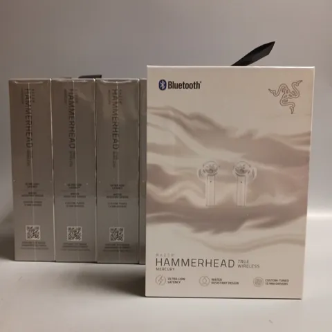 LOT OF 5 SEALED BOXED RAZER HAMMERHEAD WIRELESS EARPHONES IN MERCURY