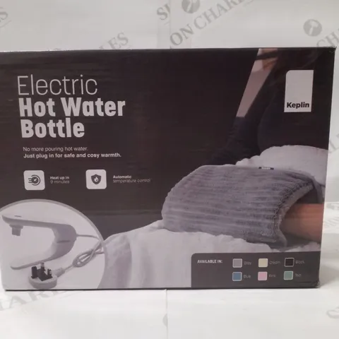 BOXED KEPLIN ELECTRIC HOT WATER BOTTLE - GREY
