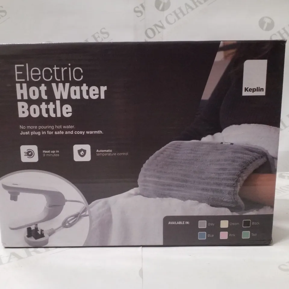 BOXED KEPLIN ELECTRIC HOT WATER BOTTLE - GREY