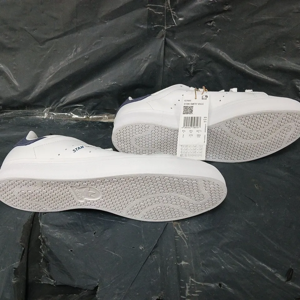 UNBOXED PAIR OF ADIDAS STAN SMITH WHITE/BLUE UK 8.5 