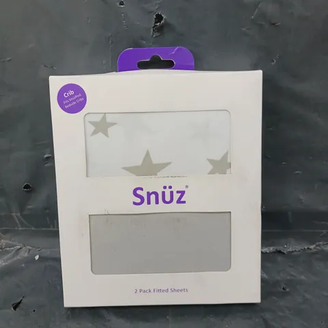 SNUZ TWIN PACK FITTED SHEETS - CRIB 