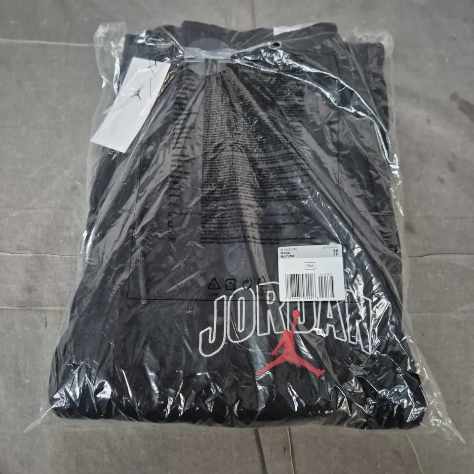 BAGGED NIKE JORDAN LOGO OVERSIZE JOGGERS IN BLACK - XS