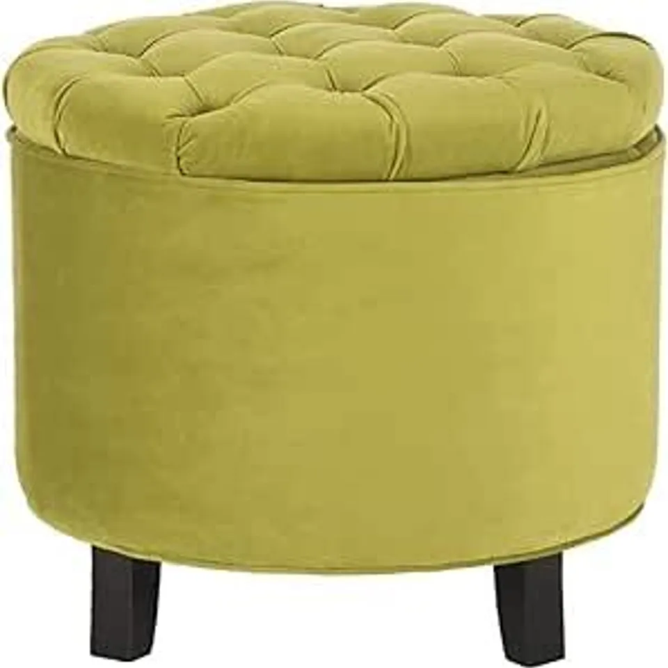 BOXED SAFA LIVESTOCK OTTOMAN WITH TRAY, FOAM, SPARGELFARBEN, 52 X 52 X 49.78 CM