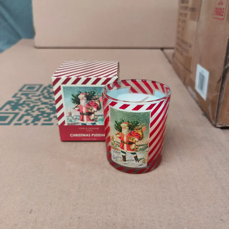 GISELA GRAHAM CHRISTMAS PUDDING SCENTED CANDLE - BOX OF 48