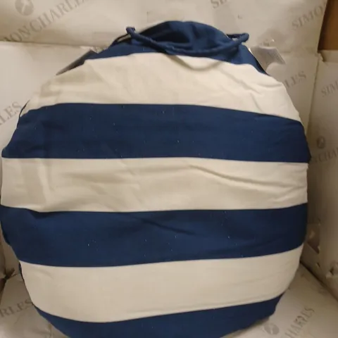 SLEEPDOWN OUTDOOR NAUTICAL STRIPE SHOWERPROOF DECORATIVE FILLED CUSHION